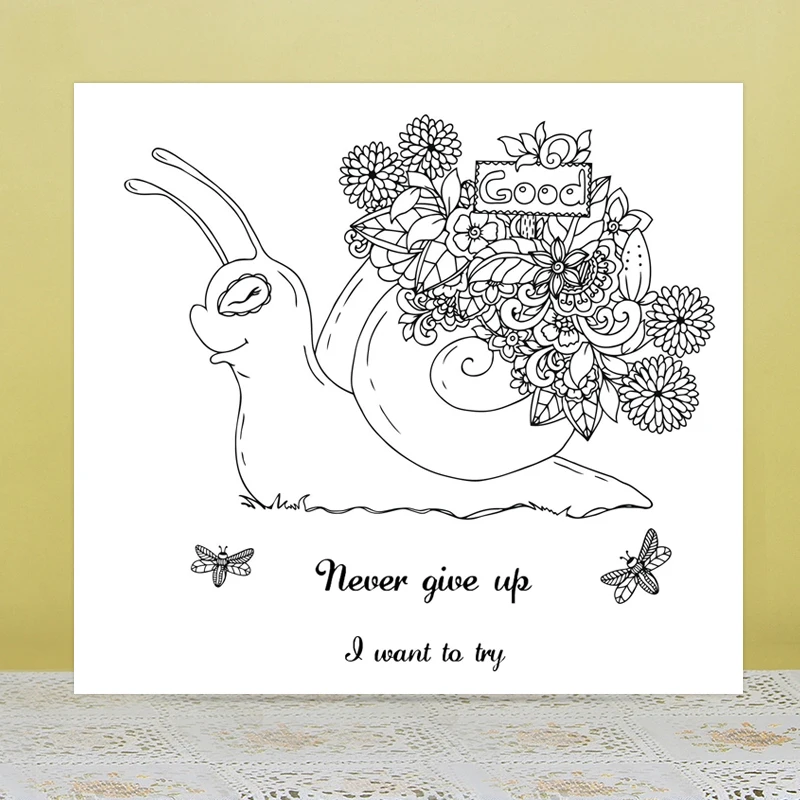 ZhuoAng Happy snail Clear Stamps / sealed DIY scrapbook / album decoration card / seamless seal
ZhuoAng Happy snail Clear Stamps / sealed DIY scrapbook / album decoration card / seamless seal