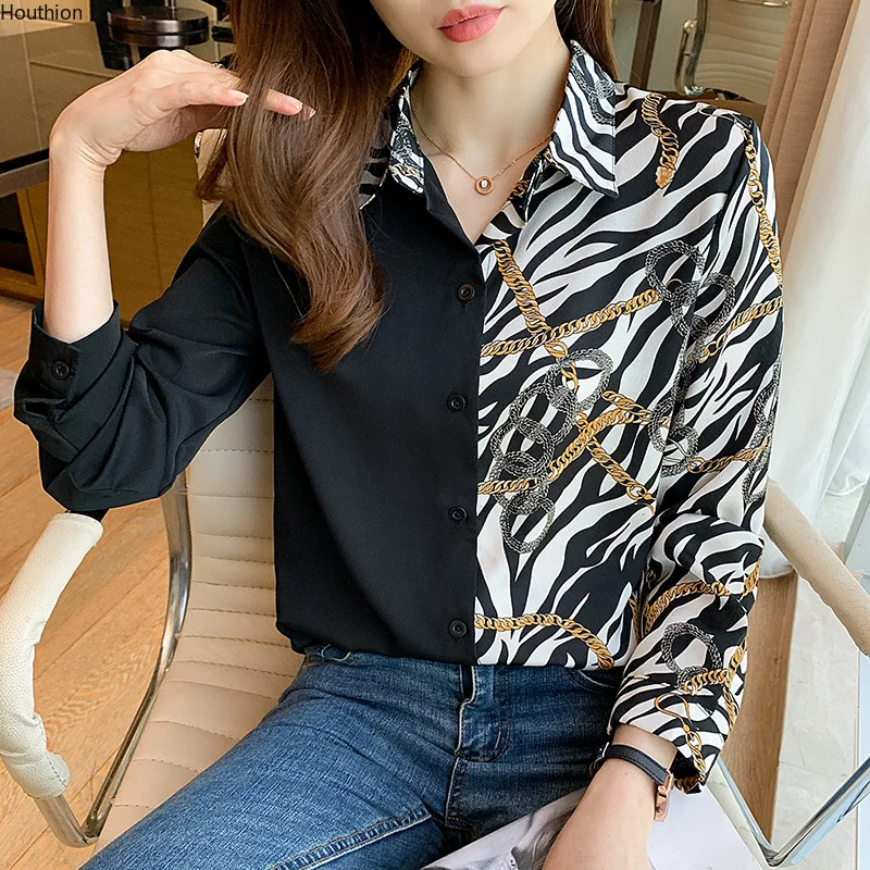 Summer New Women's Blouses Polo Shirt Long Sleeve Top Printed Satin Casual Fashion Loose Houthion 
Summer New Women's Blouses Polo Shirt Long Sleeve Top Printed Satin Casual Fashion Loose Houthion
