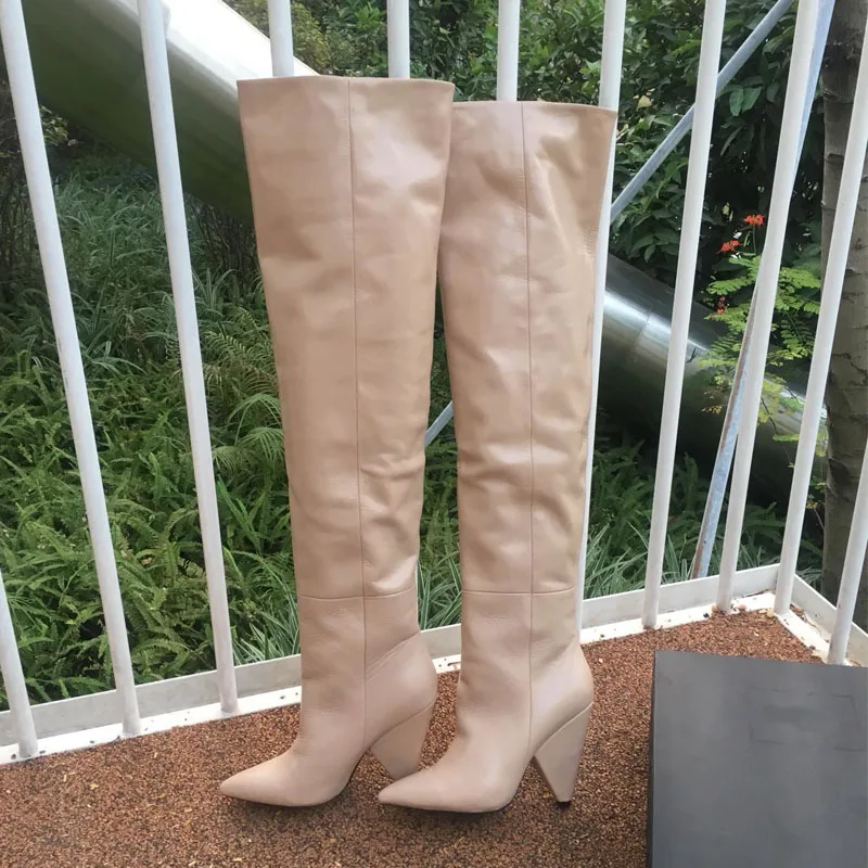 BOLOLIA High Quality Genuine Leather Luxury Brand Fashion Over The Knee Boots Women Women High Heel Thigh High Boots 24 Inches
BOLOLIA High Quality Genuine Leather Luxury Brand Fashion Over The Knee Boots Women Women High Heel Thigh High Boots 24 Inches