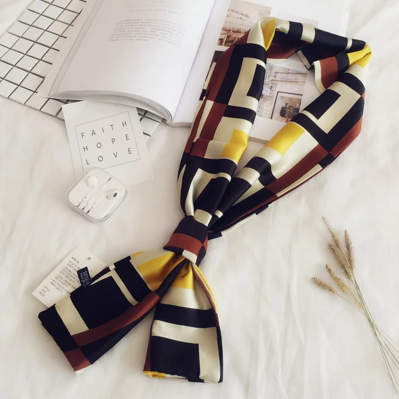 Women Imitated Silk Scarf Fashion Lady Scarves Decorative Soft Multifunctional Head Scarf Multicolor Stripe Print Kerchief Neck
Women Imitated Silk Scarf Fashion Lady Scarves Decorative Soft Multifunctional Head Scarf Multicolor Stripe Print Kerchief Neck