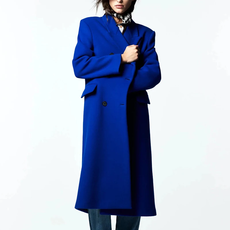 KUMSVAG Women Autumn Winter Casual Wool Blends Overcoat Coats 2021 ZA Blue Double Breasted Female Elegant OL Street Outerwear
KUMSVAG Women Autumn Winter Casual Wool Blends Overcoat Coats 2021 ZA Blue Double Breasted Female Elegant OL Street Outerwear