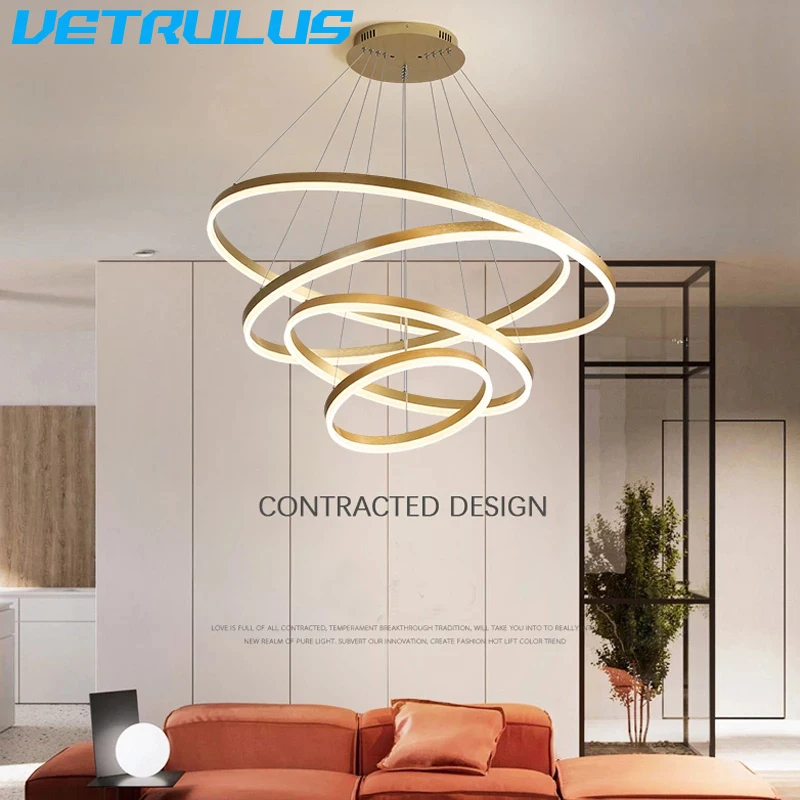 Modern Chrome Plated LED Ceiling Chandelier Lights for Bedroom Living Room Rings Creative Home Ceiling Chandelier Light Fixture
Modern Chrome Plated LED Ceiling Chandelier Lights for Bedroom Living Room Rings Creative Home Ceiling Chandelier Light Fixture