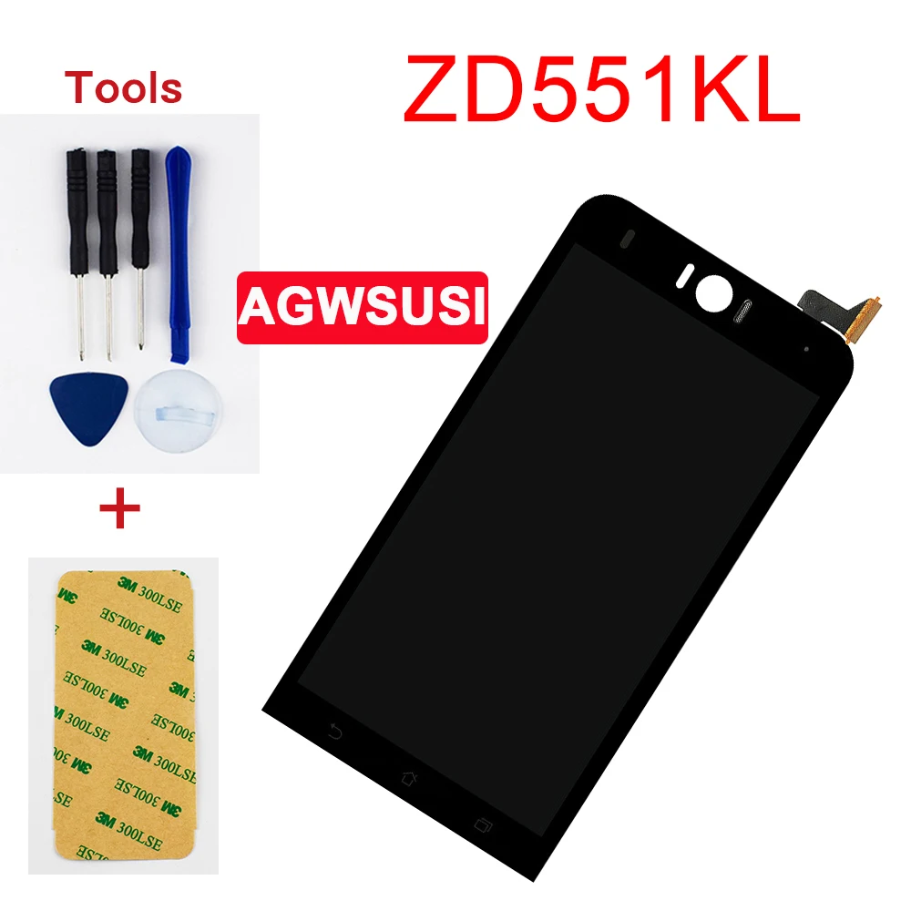 100% тест для Asus Zenfone Selfie ZD551KL Z00UD сенсорный стеклянный экран дигитайзер + ЖК дисплей