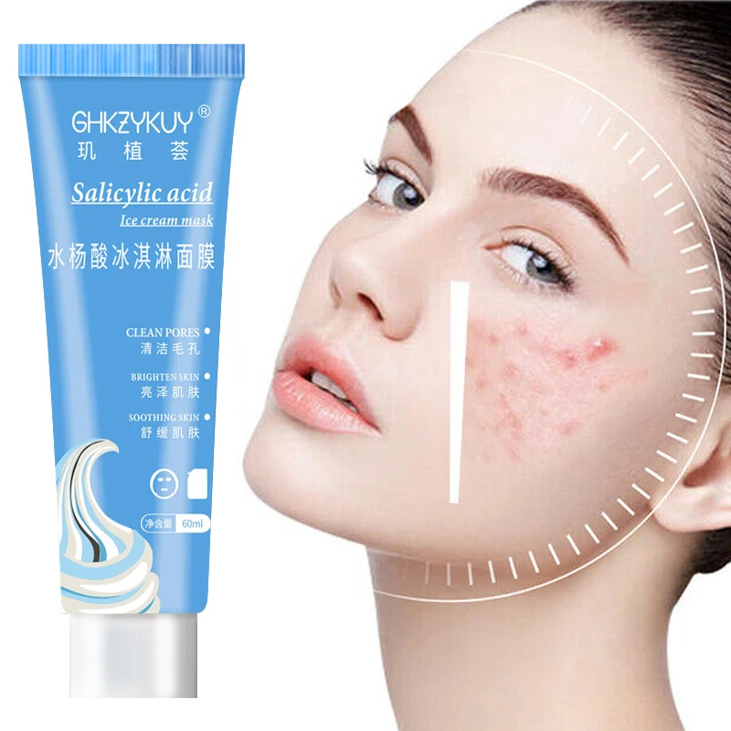 60ml Salicylic Acid Ice Cream Facial Mask Gel Deep Cleansing Moisturizing Blackhead Remover Whitening Acne Mask Skin Care
60ml Salicylic Acid Ice Cream Facial Mask Gel Deep Cleansing Moisturizing Blackhead Remover Whitening Acne Mask Skin Care