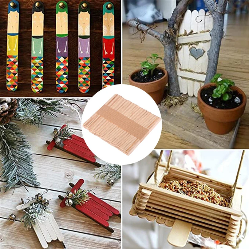150PCS Wooden Ice Cream Stick Snack Bar Ice Cream Stick Wooden Stick Popsicle Sticks Cake Tools DIY kids Handwork Art Crafts
150PCS Wooden Ice Cream Stick Snack Bar Ice Cream Stick Wooden Stick Popsicle Sticks Cake Tools DIY kids Handwork Art Crafts