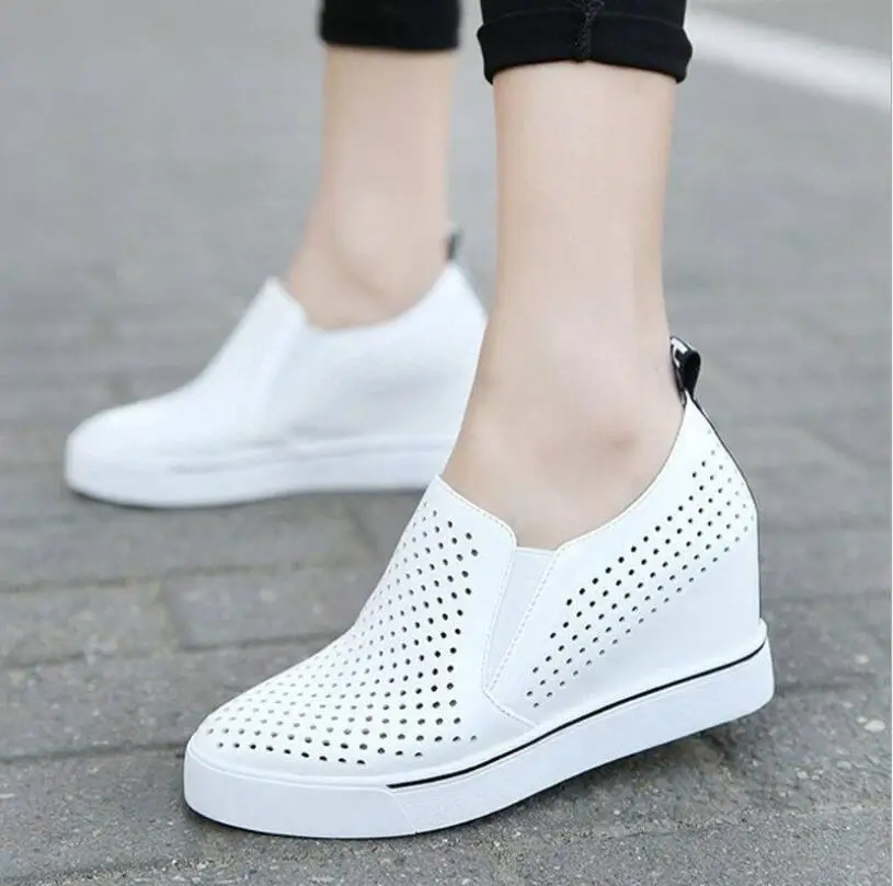 Designer Women White Shoes Breathable Mesh Chunky Platform Sneakers 2021 Summer Ladies Hollow Out Wedge Heels Casual Footwear
Designer Women White Shoes Breathable Mesh Chunky Platform Sneakers 2021 Summer Ladies Hollow Out Wedge Heels Casual Footwear