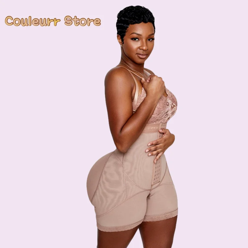 

Compression Garments Body's for Women Faja Shapewear Double Pressure Body Shaper Flatten Abdomen Adjustable Closure Hook-eye