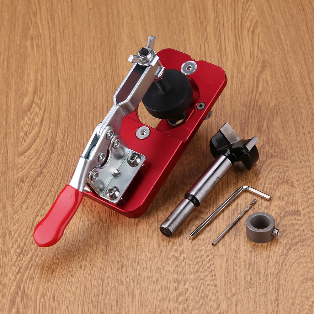 

Woodworking Punch Locator Drill Drilling Guide Dowel Jig Kit Hole Opener Template Door Cabinets Portable Precise DIY Hand Tools