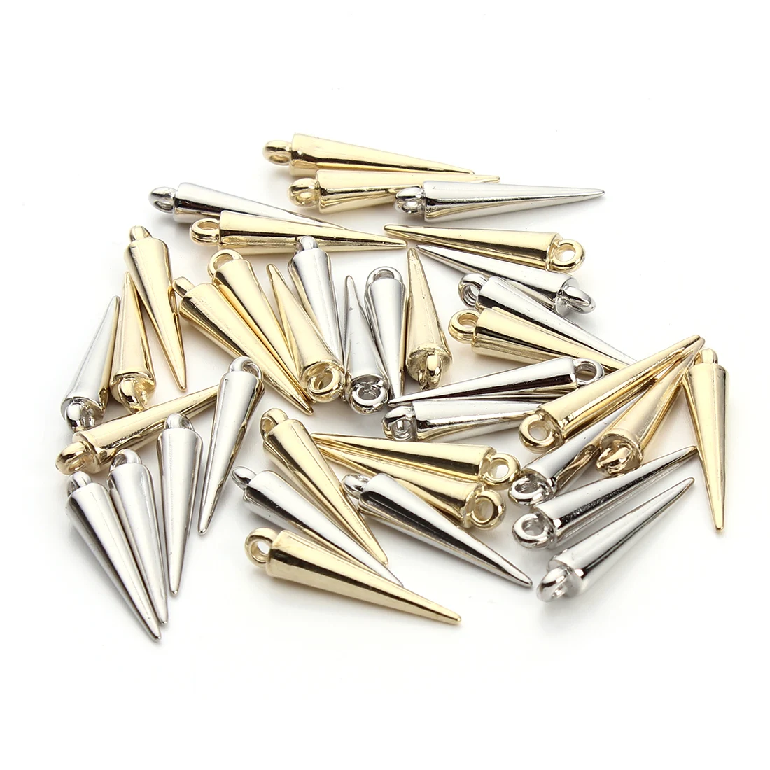 200pcs/lot Gold Rhodium Color CCB Plastic Cone Shape Beads Charms Pendants For Bracelet Necklace DIY Jewelry Making Findings
200pcs/lot Gold Rhodium Color CCB Plastic Cone Shape Beads Charms Pendants For Bracelet Necklace DIY Jewelry Making Findings