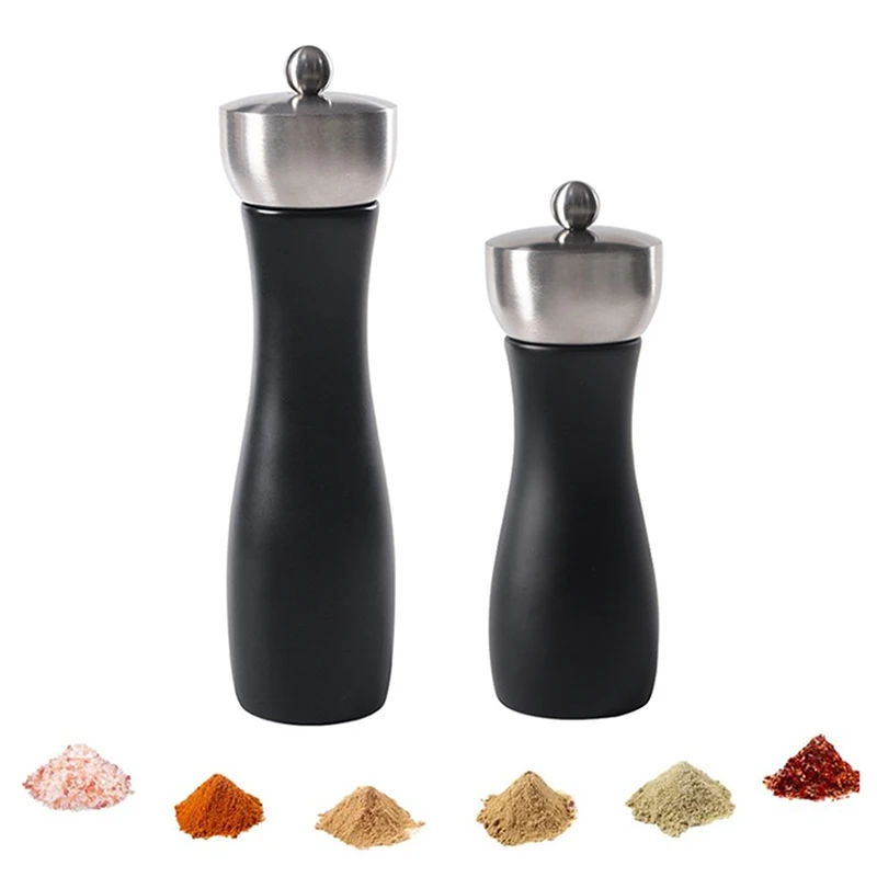 Solid Wood Salt Mills Best Wood Pepper Grinder - Precision helix-shaped grooves - Freshly Grinding Pepper, Herbs and Spices 
Solid Wood Salt Mills Best Wood Pepper Grinder - Precision helix-shaped grooves - Freshly Grinding Pepper, Herbs and Spices