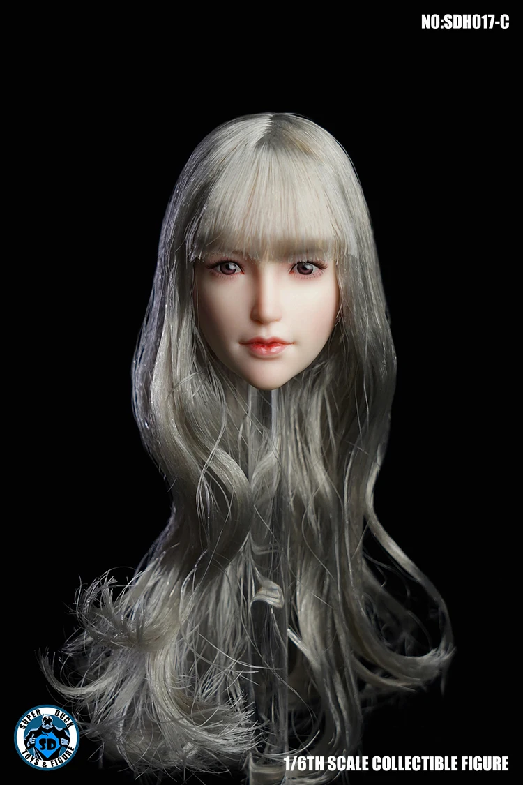 1/6 Scale SDH017C Silver Hair Female Head Carved Model Fit 12'' Pale Skin TBLeague Phicen Action Figure Body
1/6 Scale SDH017C Silver Hair Female Head Carved Model Fit 12'' Pale Skin TBLeague Phicen Action Figure Body
