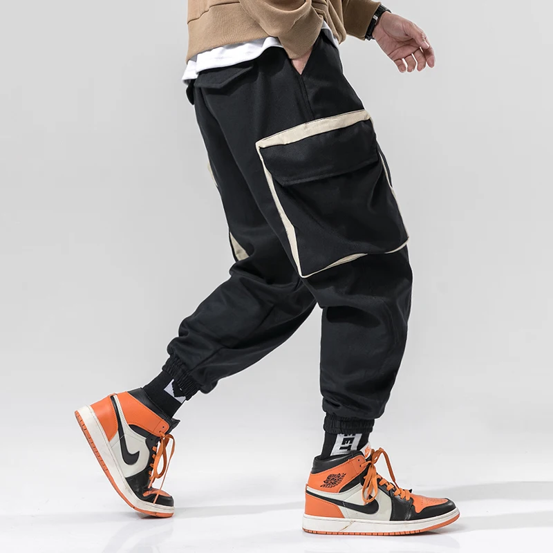 Streetwear Solid Joggers Men Casual Big Pockets Cargo Men Pants Spring Autumn Cotton Ankle-length Man Trousers
Streetwear Solid Joggers Men Casual Big Pockets Cargo Men Pants Spring Autumn Cotton Ankle-length Man Trousers