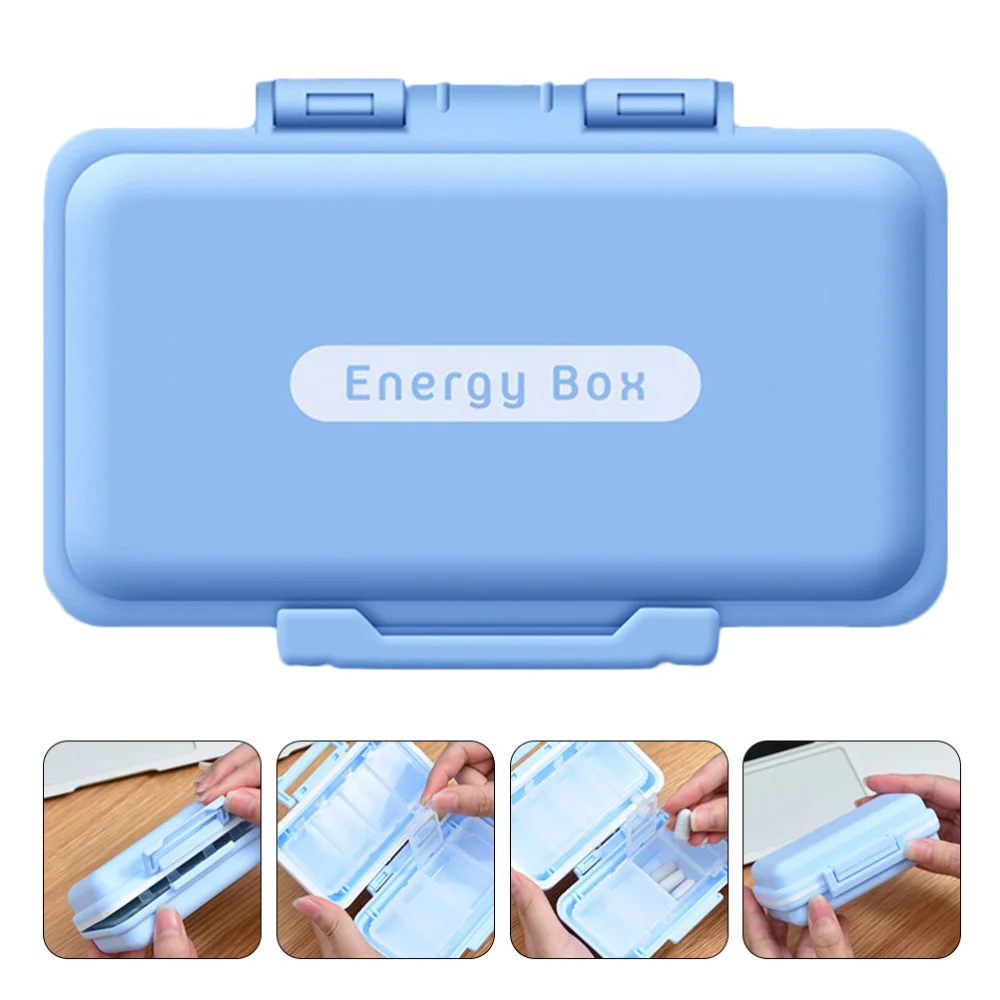 Double-deck Pill Storage Box Portable Medicine Box Travelling Pill Box 
Double-deck Pill Storage Box Portable Medicine Box Travelling Pill Box