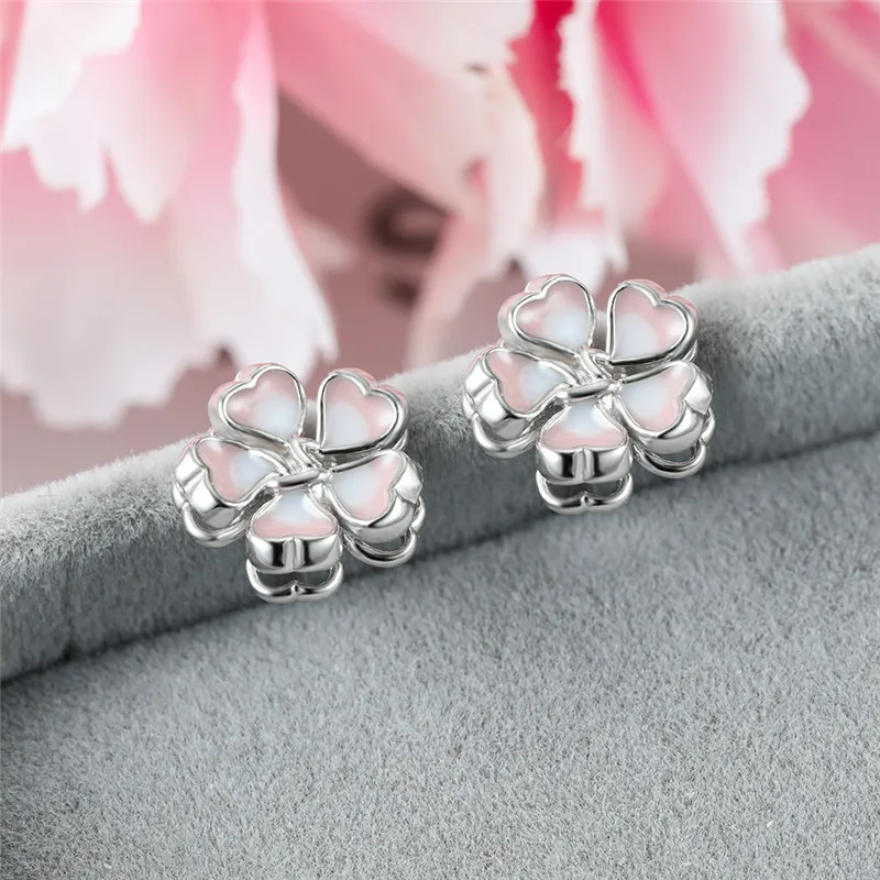 Cute Flower Rose Gold/Silver Color Stud Earrings For Women 100% Real 925 Sterling Silver Earrings Female Simple Fashion Jewelry
Cute Flower Rose Gold/Silver Color Stud Earrings For Women 100% Real 925 Sterling Silver Earrings Female Simple Fashion Jewelry