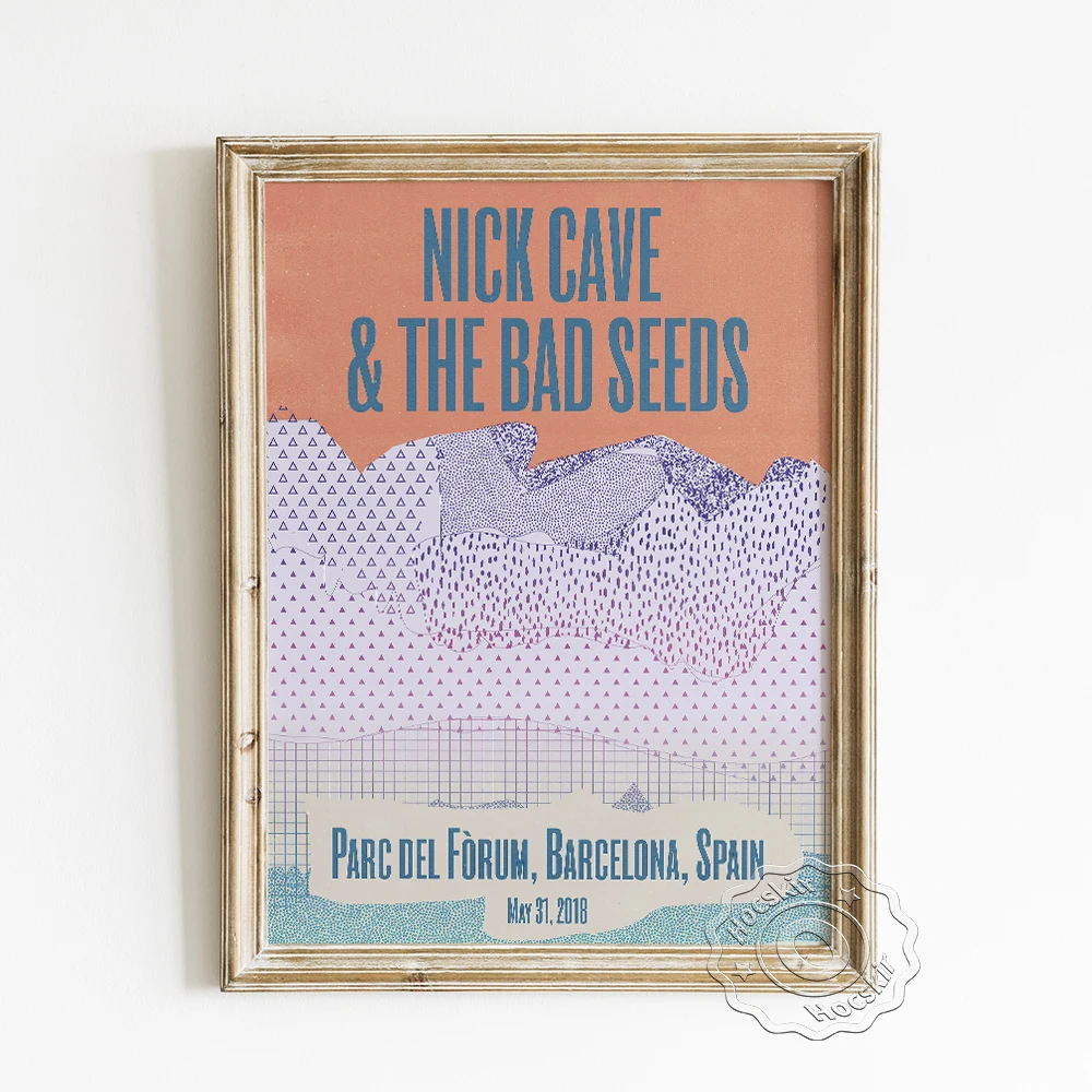 

Australian Rock Band Nick Cave And The Bad Seeds Gig Poster, Psychedelic Style Wall Pictures, Abstract Popular Art Home Decor
