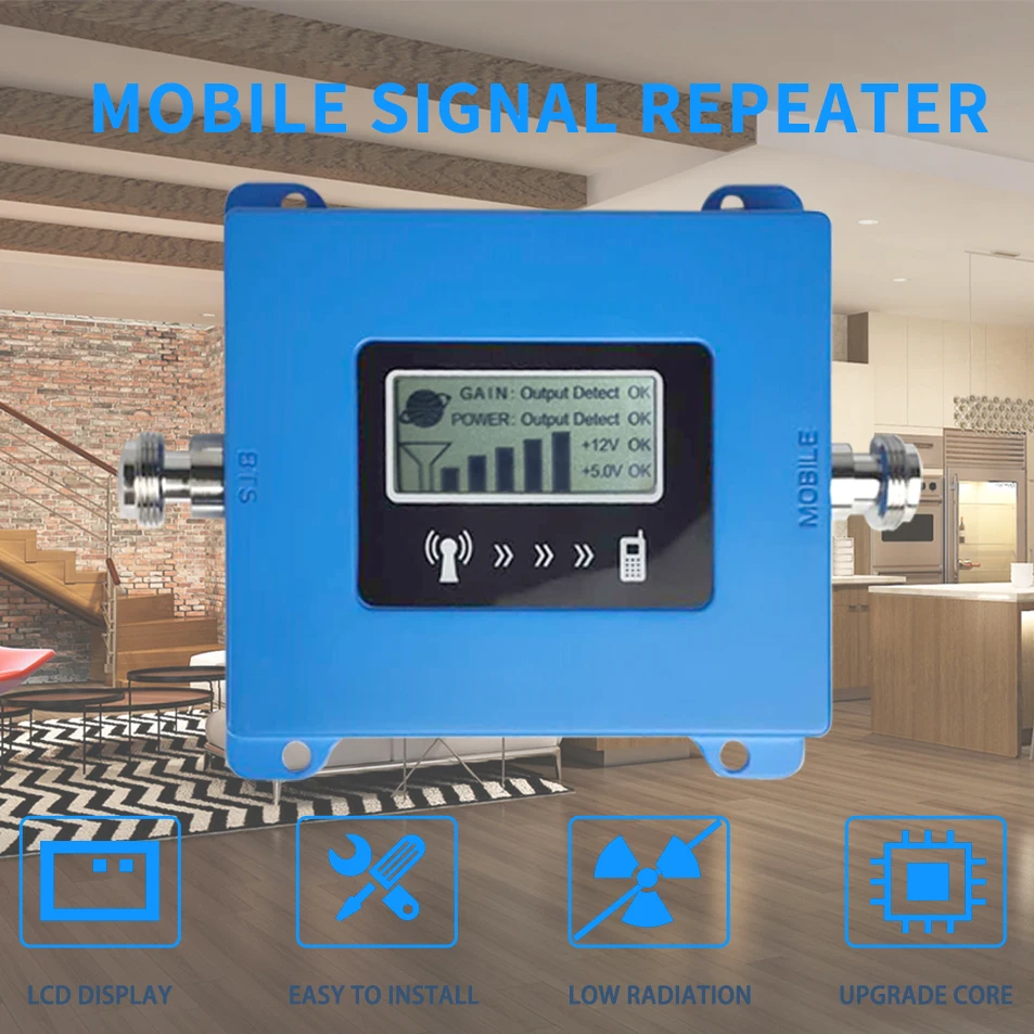 3G 4G LTE DCS 1800mhz Moblie Phone Booster GSM 1800 Signal Repeater Cellular Cell Phone Amplifier Network 65dB Gain LCD Display
3G 4G LTE DCS 1800mhz Moblie Phone Booster GSM 1800 Signal Repeater Cellular Cell Phone Amplifier Network 65dB Gain LCD Display