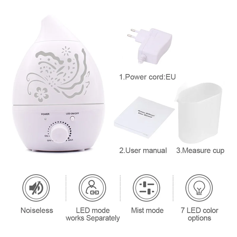 KBAYBO Air Humidifier 1.3L Aroma Essential Oil Diffuser LED light air diffuser air purifier aromatherapy diffusers in home
KBAYBO Air Humidifier 1.3L Aroma Essential Oil Diffuser LED light air diffuser air purifier aromatherapy diffusers in home