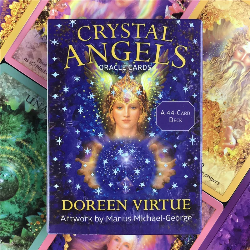 English 44 Card Deck Tarot Cards Crystal Angels Oracle Cards Durable Fashionable Board Games Divination Playing Cards for Fun
English 44 Card Deck Tarot Cards Crystal Angels Oracle Cards Durable Fashionable Board Games Divination Playing Cards for Fun