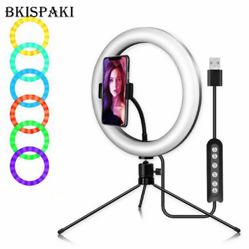 Светодиодный кольцевой светильник для селфи, 10 дюймов, 26 см, RGB, штатив для видеосъемки, настраиваемая лампа для макияжа с зажимом для телефо...
Светодиодный кольцевой светильник для селфи, 10 дюймов, 26 см, RGB, штатив для видеосъемки, настраиваемая лампа для макияжа с зажимом для телефо...