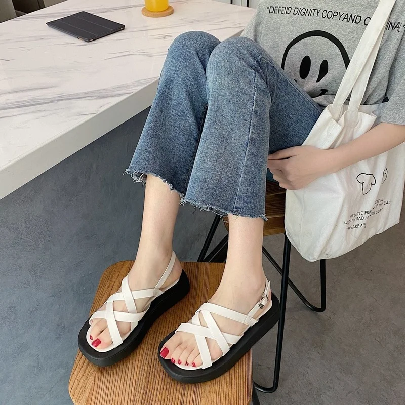 JFUNCY Summer Women's Sandals 2021 Female Casual Roman Platform Sandal Open Toe Shoes Fashion Comfortable Wild Women Shoe
JFUNCY Summer Women's Sandals 2021 Female Casual Roman Platform Sandal Open Toe Shoes Fashion Comfortable Wild Women Shoe