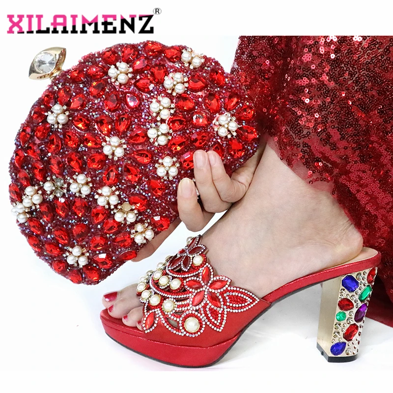 2019 Autumn Special Style Red Color Italian Shoes and Bags To Match Shoes with Bag Set Matching Nigerian Shoe and Bag Set
2019 Autumn Special Style Red Color Italian Shoes and Bags To Match Shoes with Bag Set Matching Nigerian Shoe and Bag Set