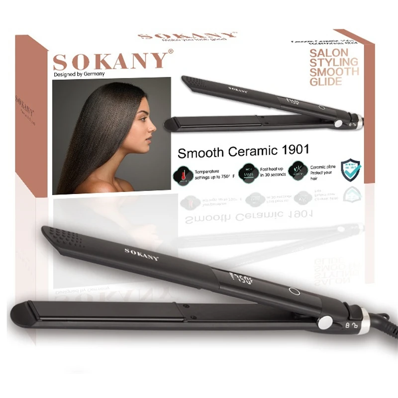 

max 750F flat iron professional smooth ceramic hair straightener hairdressing tool straightening LCD digital reminder 220-240v