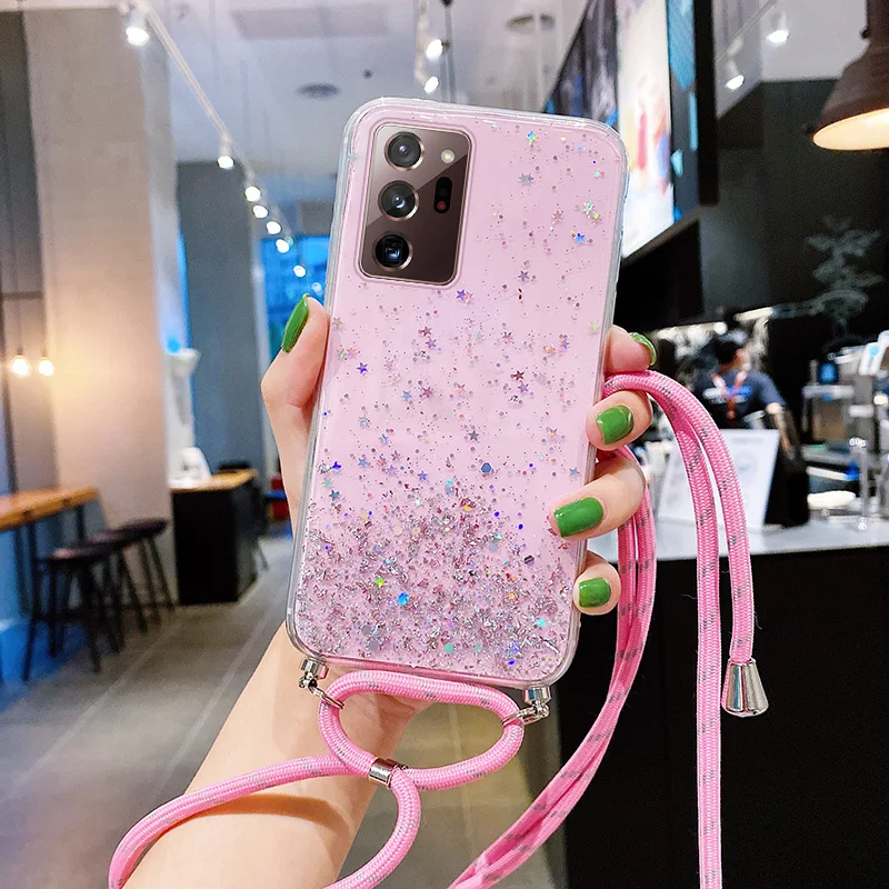 Luxury Bling Glitter Lanyard Silicone Phone Case For Samsung Galaxy S21 S20 FE S10 S9 Note 20 10 Plus Ultra-thin Necklace Funda
Luxury Bling Glitter Lanyard Silicone Phone Case For Samsung Galaxy S21 S20 FE S10 S9 Note 20 10 Plus Ultra-thin Necklace Funda