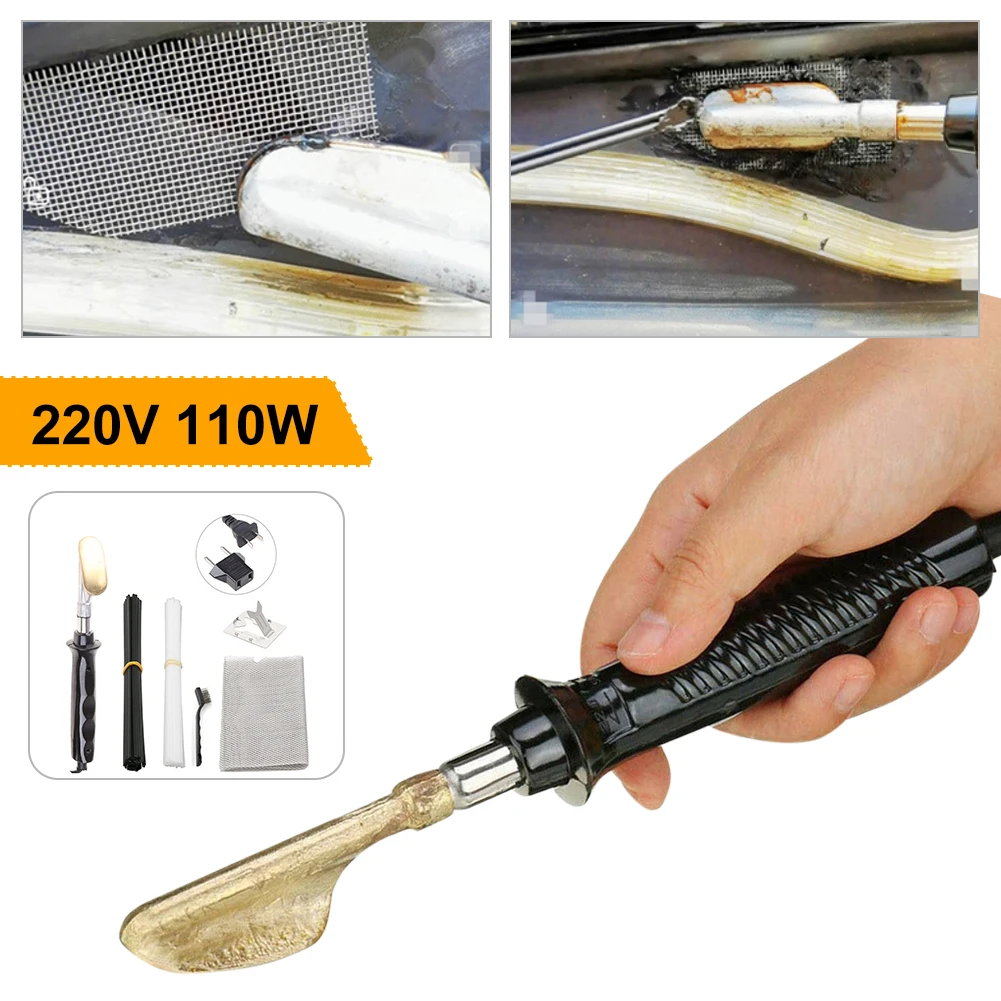 220V Welding Kit for Bumper with Soldering Iron Welding Rod Wire Mesh Brush Auto Repairing Tools Arts Crafts DIY Tools
220V Welding Kit for Bumper with Soldering Iron Welding Rod Wire Mesh Brush Auto Repairing Tools Arts Crafts DIY Tools
