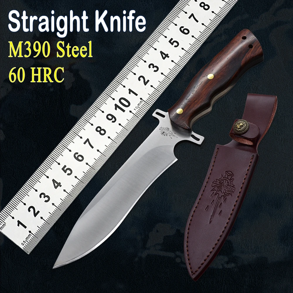Outdoor M390 Powder Steel Straight Knife Dalbergia Tactical Knife With Sheath Camping Hunting Knife EDC Fixed Blade Tool
Outdoor M390 Powder Steel Straight Knife Dalbergia Tactical Knife With Sheath Camping Hunting Knife EDC Fixed Blade Tool