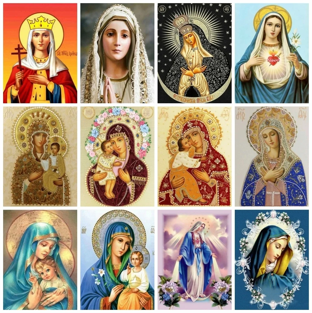 Huacan 5D DIY Diamond Painting Religion Diamond Embroidery Mosaic Cross Stitch Virgin Mary Bedroom Decoration
Huacan 5D DIY Diamond Painting Religion Diamond Embroidery Mosaic Cross Stitch Virgin Mary Bedroom Decoration