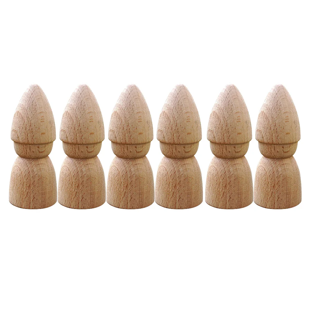 6 шт. деревянные поделки DIY граффити марионетка игрушки настольное украшение для дома (бежевый) 
6 шт. деревянные поделки DIY граффити марионетка игрушки настольное украшение для дома (бежевый)