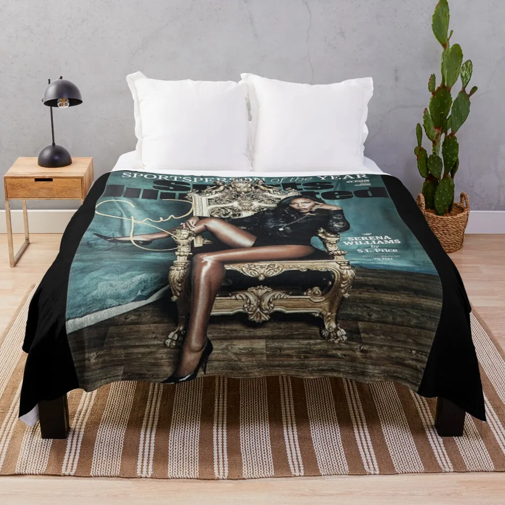 

Сирена Уильямс Спорт Иллюстрированный мягкий уютный плед легкий микрофлисовый диван всесезонный гостиная/спальня теплое одеяло