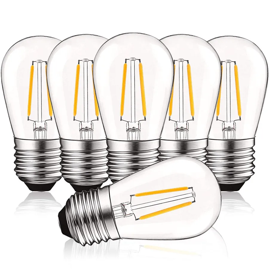 5/10/15PCS Waterproof E27 S14 Replacement LED Bulbs Light 2W Edison Glass Bulbs For Christmas Wedding Party Fairy String Lights
5/10/15PCS Waterproof E27 S14 Replacement LED Bulbs Light 2W Edison Glass Bulbs For Christmas Wedding Party Fairy String Lights