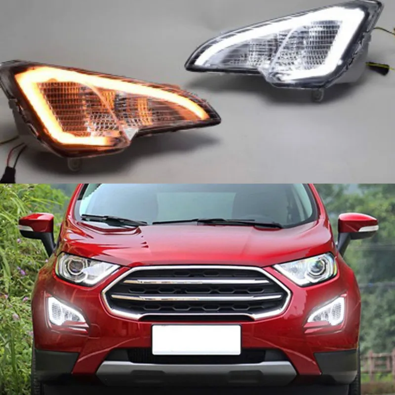 2PCS LED Daytime Running Light With Turn Signal Function Waterproof ABS 12V Car DRL LED Fog Lamp For Ford EcoSport 2018 2019
2PCS LED Daytime Running Light With Turn Signal Function Waterproof ABS 12V Car DRL LED Fog Lamp For Ford EcoSport 2018 2019