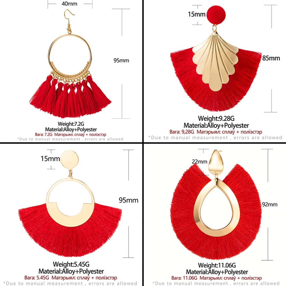 Bicux New Fashion Bohemian Big Tassel Drop Earrings 2020 For Women Cotton Silk Fabric Red Wedding Dangle Earrings Female Jewelry
Bicux New Fashion Bohemian Big Tassel Drop Earrings 2020 For Women Cotton Silk Fabric Red Wedding Dangle Earrings Female Jewelry