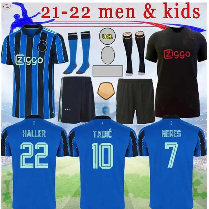 21 22 new arrievd ajaxes blue jerseys away TADIC KLAASSEN TRAORE PROMES NERES CRUYFF ajaxed jersey men+kids football shirt 
21 22 new arrievd ajaxes blue jerseys away TADIC KLAASSEN TRAORE PROMES NERES CRUYFF ajaxed jersey men+kids football shirt