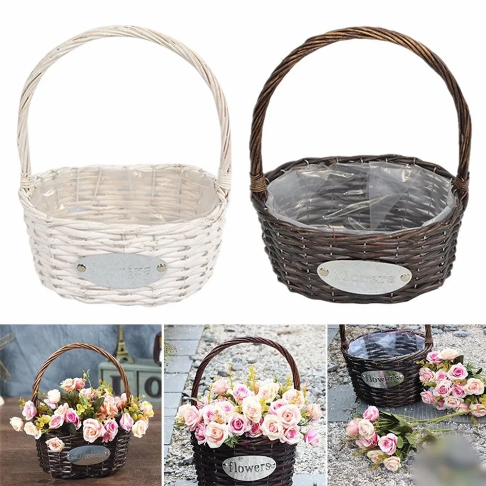 1x Flower Basket 24x33x17cm Handmade Woven Rattan Oval Shaped Basket (Flowers) With Iron Frame For Flower 2021 New
1x Flower Basket 24x33x17cm Handmade Woven Rattan Oval Shaped Basket (Flowers) With Iron Frame For Flower 2021 New
