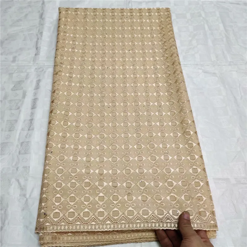 High Quality Swiss Voile Laces Switzerland Cotton African polish Dry Lace Fabric Nigerian Man 5 Yards | Дом и сад
