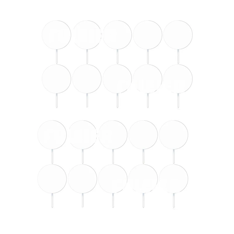 20Pcs Round Acrylic Cake Toppers Clear Blank Circle DIY Cake Topper for Wedding Birthday Party Cake Decorations Tools
20Pcs Round Acrylic Cake Toppers Clear Blank Circle DIY Cake Topper for Wedding Birthday Party Cake Decorations Tools