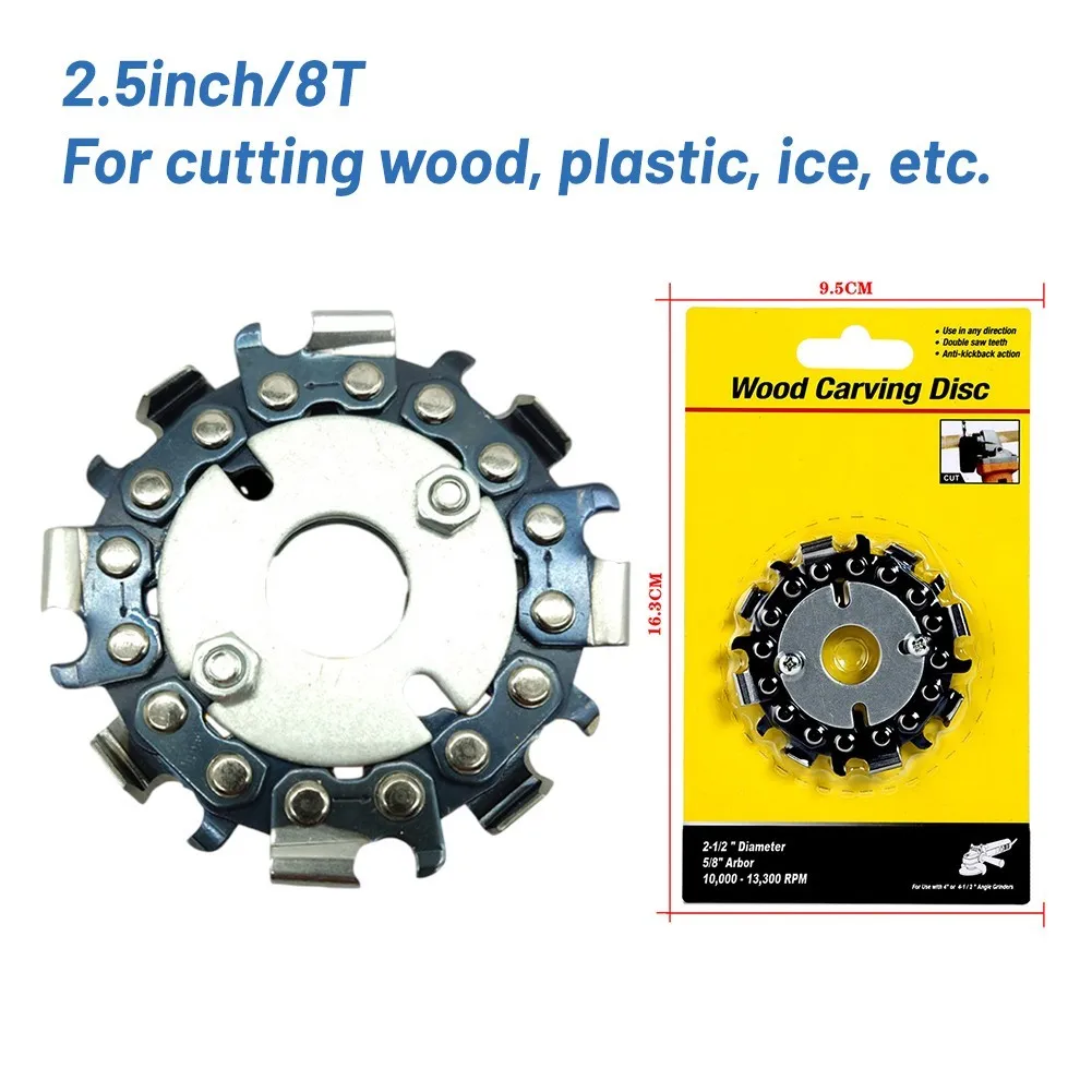 2.5 Inch 8 Tooth Angle Grinder Chainsaw Disc Alloy Steel Chainsaw Blade Wood Carving Cutting Chain Saw Disk Electrical Power Par
2.5 Inch 8 Tooth Angle Grinder Chainsaw Disc Alloy Steel Chainsaw Blade Wood Carving Cutting Chain Saw Disk Electrical Power Par