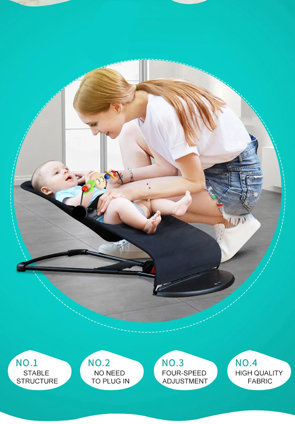 Baby Sleep Bed Baby Rocking Chair Baby Recliner Child Cradle Bed Baby Artifact Newborn Comfort Chair Music Baby Chair Bed Coax
Baby Sleep Bed Baby Rocking Chair Baby Recliner Child Cradle Bed Baby Artifact Newborn Comfort Chair Music Baby Chair Bed Coax
