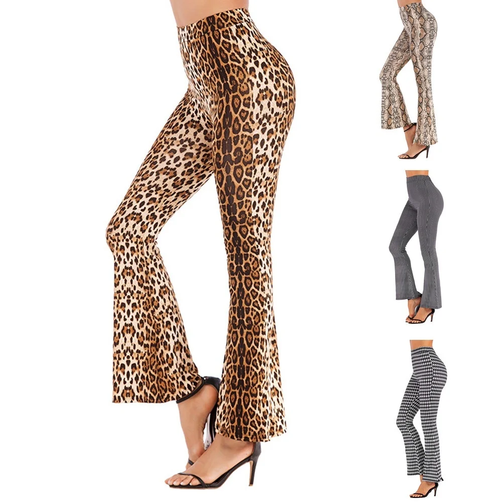 Women's Fashion Slim Slimming Leopard Flared Pants Casual High Waist Wide Leg Trousers Women's Pants
Women's Fashion Slim Slimming Leopard Flared Pants Casual High Waist Wide Leg Trousers Women's Pants