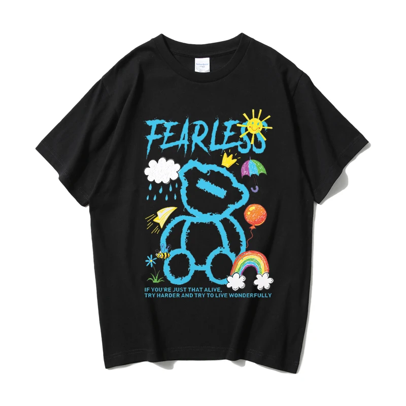 Street Fashion Bear T Shirt Creative Teddy Bear Print Loose Cotton Men Women Short Sleeve T Shirt Harajuku Lovers Clothing
Street Fashion Bear T Shirt Creative Teddy Bear Print Loose Cotton Men Women Short Sleeve T Shirt Harajuku Lovers Clothing