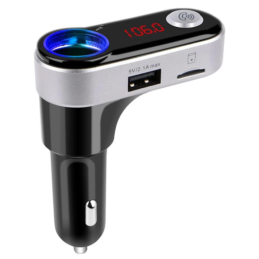 

5V/2.1A Multifunction 4-In-1 Car Bc Fm Transmitter With Usb Flash Drives /Tf Music Player Usb Car Charger