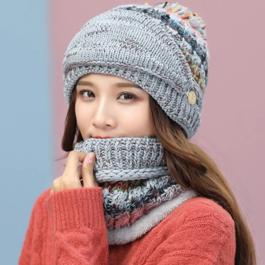 3 Pcs Set Anti-fog Hats Women Winter Beanies Thick Stripe Hat Mask Bib Skullies Beanie Hat Dustproof Hats Warm knitted Wool Cap
3 Pcs Set Anti-fog Hats Women Winter Beanies Thick Stripe Hat Mask Bib Skullies Beanie Hat Dustproof Hats Warm knitted Wool Cap