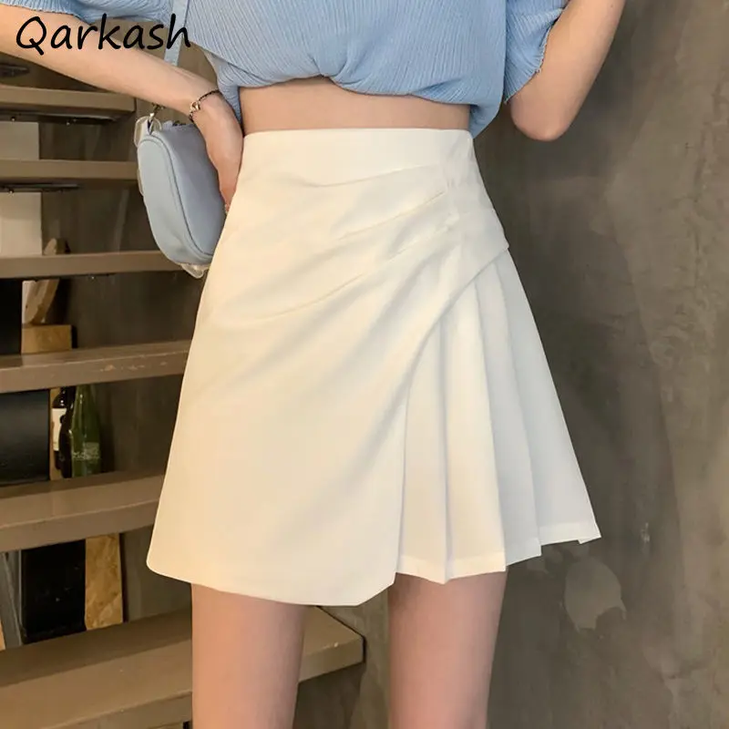 Skirts Women Elegant Design Solid Color Asymmetrical Fashionable Korean Preppy Style Daily Female Folds Sweet Maiden All-match
Skirts Women Elegant Design Solid Color Asymmetrical Fashionable Korean Preppy Style Daily Female Folds Sweet Maiden All-match