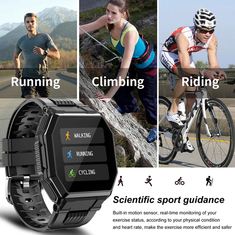 Новинка 2022 мужские умные часы с Bluetooth фитнес-трекером пульсометром и тонометром |