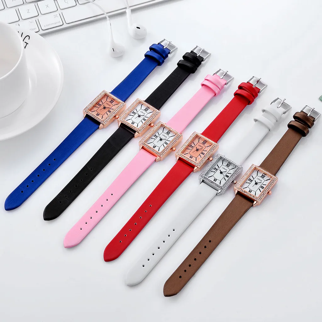 WomenS Watch Fashion Simple Geometric Square Gradient Color Stainless Steel Dial Matte Ladies Leather Strap Quartzwatches Reloj
WomenS Watch Fashion Simple Geometric Square Gradient Color Stainless Steel Dial Matte Ladies Leather Strap Quartzwatches Reloj