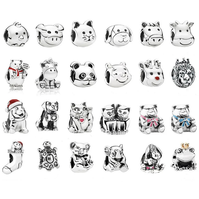 925 Sterling Silver Animal Charm Puppy Bulldog Cat Bear Beads Fit Pandora Charms Silver 925 Original Bracelet Jewelry
925 Sterling Silver Animal Charm Puppy Bulldog Cat Bear Beads Fit Pandora Charms Silver 925 Original Bracelet Jewelry