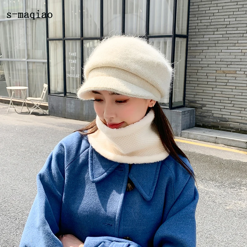 New Winter Women Wool Mixed Rabbit Fur Hat Scarf Set Warm Knitted Beanies Headwear Cap Female Elegant Knitted Bucket Hat
New Winter Women Wool Mixed Rabbit Fur Hat Scarf Set Warm Knitted Beanies Headwear Cap Female Elegant Knitted Bucket Hat